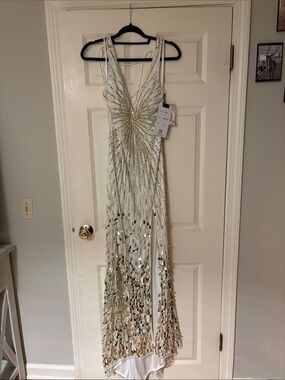 primavera long beaded dress 3073 Primavera Couture 3073 Prom Dress Sequin Flowers Long Evening Gown V n –  Glass Slipper Formals main image 1
